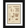 thumbnail image 1 of Buhlmann, J. 11x14 Black Ornate Wood Framed with Double Matting Museum Art Print Titled - Entablatures, Capitals and Bases, 1 of 4