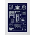 thumbnail image 1 of Buhlmann, J. 11x14 White Modern Wood Framed Museum Art Print Titled - Temple of Athene and Theseus, Polychrome (Blueprint), 1 of 4