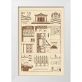 thumbnail image 1 of Buhlmann, J. 11x14 White Modern Wood Framed Museum Art Print Titled - Temples and Roofings, 1 of 4