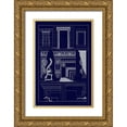 thumbnail image 1 of Buhlmann, J. 13x18 Gold Ornate Wood Framed with Double Matting Museum Art Print Titled - Doorways and Windows (Blueprint), 1 of 4