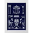 thumbnail image 1 of Buhlmann, J. 13x18 White Modern Wood Framed Museum Art Print Titled - Temples of Antonius, Castor and Mars (Blueprint), 1 of 4