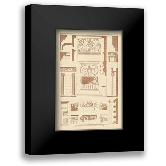 Buhlmann, J. 17x24 Black Modern Framed Museum Art Print Titled - Ionic Capitals
