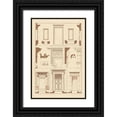 thumbnail image 1 of Buhlmann, J. 17x24 Black Ornate Wood Framed with Double Matting Museum Art Print Titled - Doorways, 1 of 4