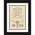 thumbnail image 1 of Buhlmann, J. 17x24 Black Ornate Wood Framed with Double Matting Museum Art Print Titled - Temple of Poseidon at Paestum, 1 of 4