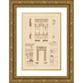 thumbnail image 1 of Buhlmann, J. 17x24 Gold Ornate Wood Framed with Double Matting Museum Art Print Titled - Window in the Cortile of Dodges Palace, Palazzo Vecchio, and Santa Croce, 1 of 4