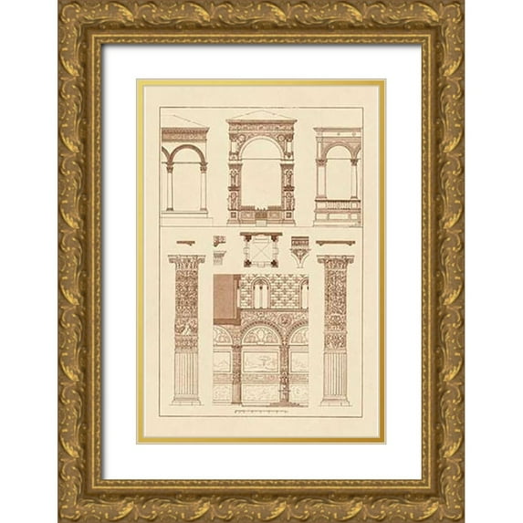 Buhlmann, J. 17x24 Gold Ornate Wood Framed with Double Matting Museum Art Print Titled - Arcades
