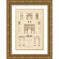 thumbnail image 1 of Buhlmann, J. 17x24 Gold Ornate Wood Framed with Double Matting Museum Art Print Titled - Arches and Arcades, 1 of 4