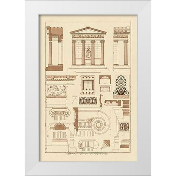 Buhlmann, J. 17x24 White Modern Wood Framed Museum Art Print Titled - Temple of Nike Apteros at Athens