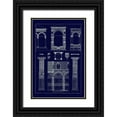 thumbnail image 1 of Buhlmann, J. 23x32 Black Ornate Wood Framed with Double Matting Museum Art Print Titled - Arcades (Blueprint), 1 of 4