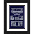 thumbnail image 1 of Buhlmann, J. 23x32 Black Ornate Wood Framed with Double Matting Museum Art Print Titled - Decoration of Large Halls (Blueprint), 1 of 4