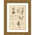 thumbnail image 1 of Buhlmann, J. 23x32 Gold Ornate Wood Framed with Double Matting Museum Art Print Titled - Capitals of the Erechtheum, 1 of 4