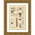 thumbnail image 1 of Buhlmann, J. 23x32 Gold Ornate Wood Framed with Double Matting Museum Art Print Titled - Details of the Parthenon at Athens, 1 of 4