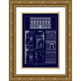 thumbnail image 1 of Buhlmann, J. 23x32 Gold Ornate Wood Framed with Double Matting Museum Art Print Titled - Palazzo Giraud at Rome (Blueprint), 1 of 4