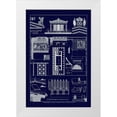 thumbnail image 1 of Buhlmann, J. 23x32 White Modern Wood Framed Museum Art Print Titled - Temple of Athene and Theseus, Polychrome (Blueprint), 1 of 4