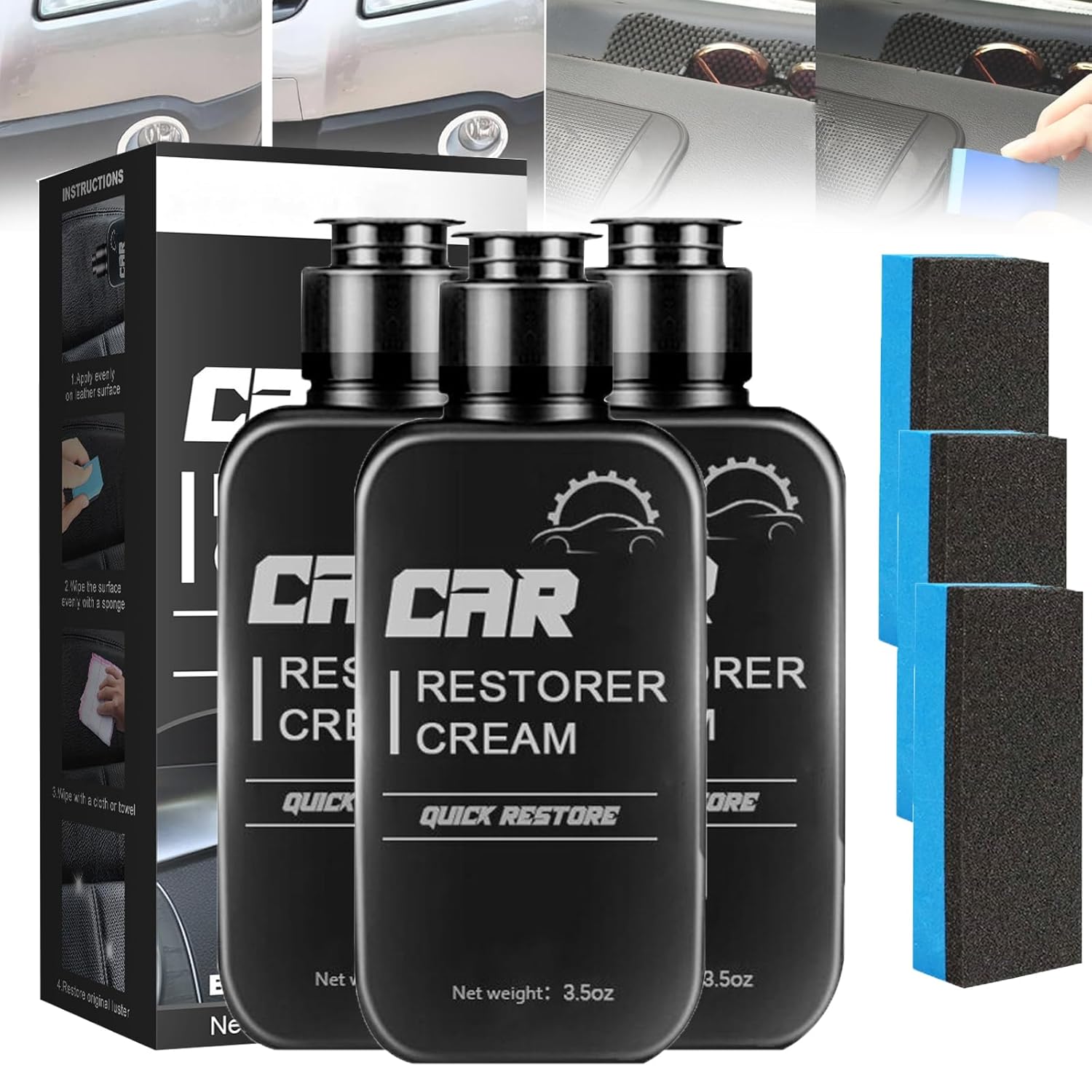 black plastic scratch remover car