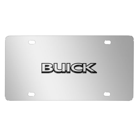Buick 3D Nameplate Mirror Chrome Stainless Steel License Plate