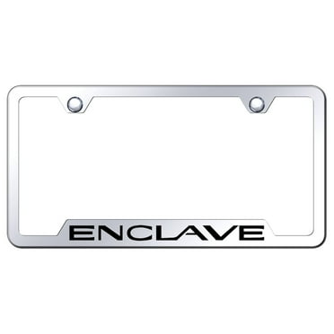 Buick Enclave Laser Etched Logo Cut-Out License Plate Frame (Chrome)