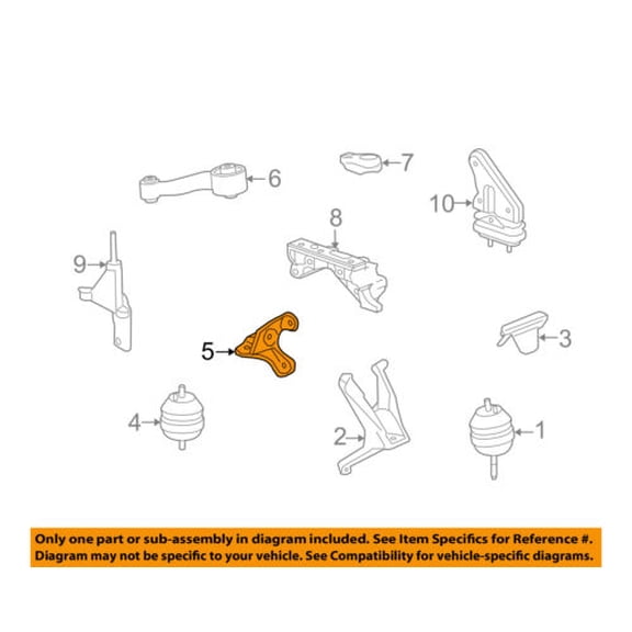 Buick GM OEM 09-11 Lucerne ENGINE-Rear Mount Bracket 25963968