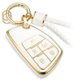 thumbnail image 1 of for Buick Key Fob Cover with Metal Braided Rope Keychain, Upgraded Soft Case for Avenir Envision Encore Chevy Suburban Tahoe GMC Yukon Denali (5 Buttons), 1 of 7
