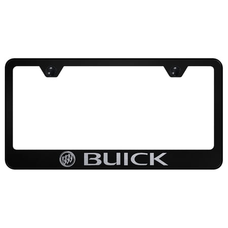 Buick Laser Etched Logo Stainless Steel License Plate Frame (Black)