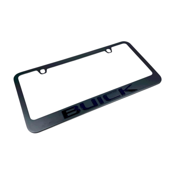 Buick Logo Blacked Out Zinc Alloy License Plate Frame US Made Official Licensed