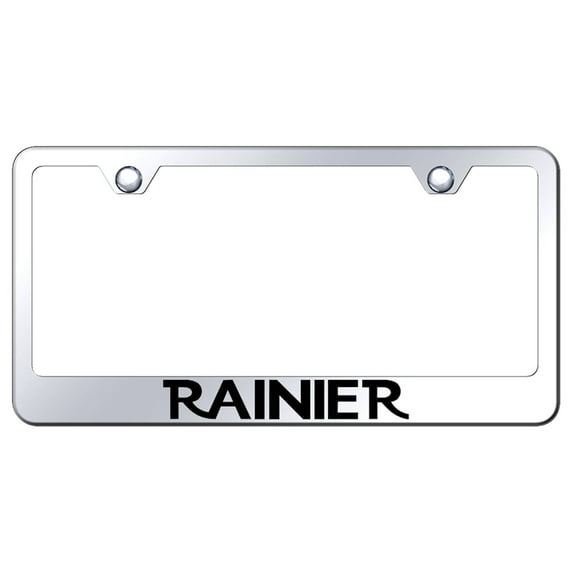 Buick Ranier Laser Etched Logo Stainless Steel License Plate Frame (Chrome)