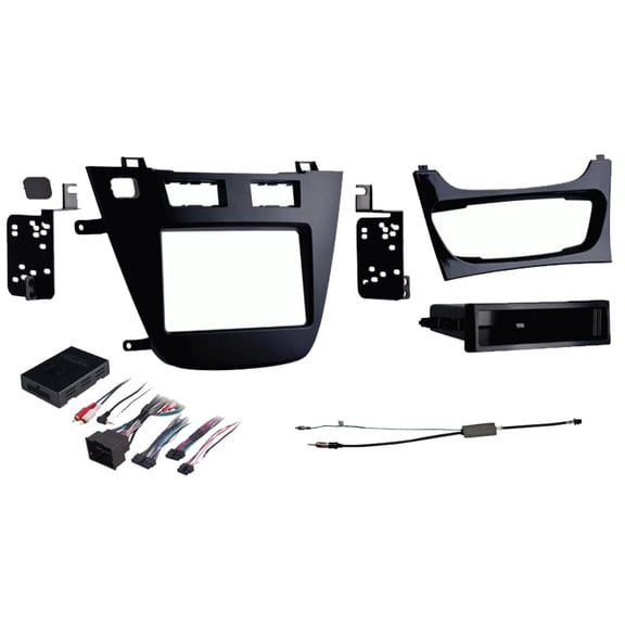 Fits Buick Regal 2011-2012 Push Start Black Metra Double DIN Dash Kit with Harmony Radio Harness