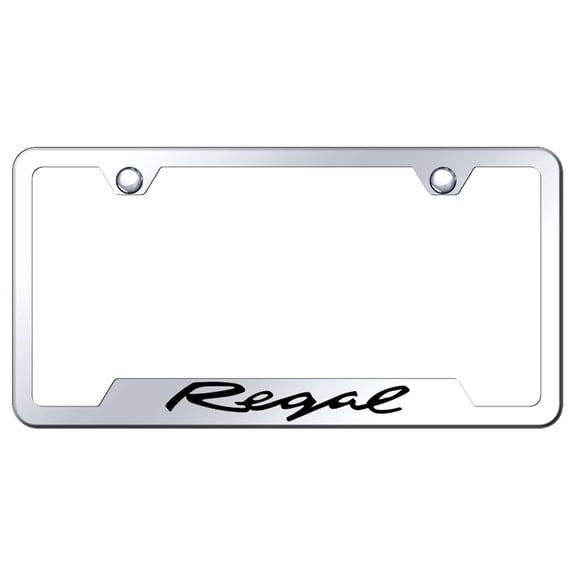 Buick Regal Laser Etched Logo Cut-Out License Plate Frame (Chrome)