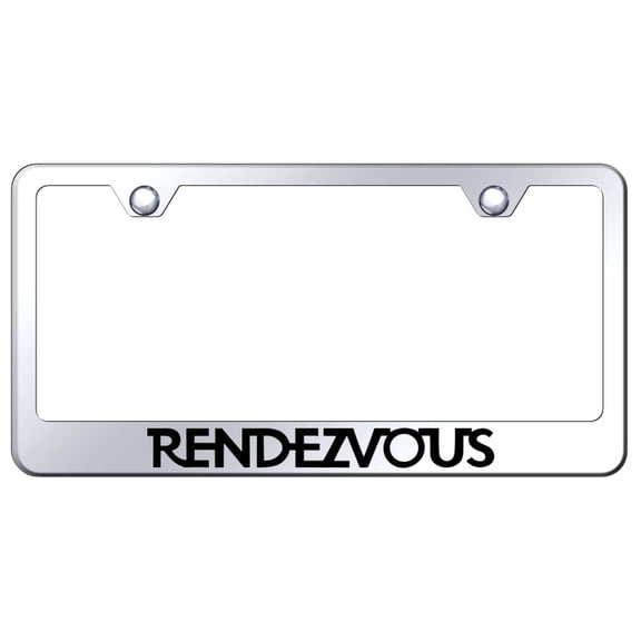 Buick Rendezvous Laser Etched Logo Stainless Steel License Plate Frame (Chrome)