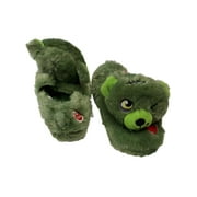Build A Bear Boys Green Frankenstein Halloween Zombie Monster Slippers M12-13