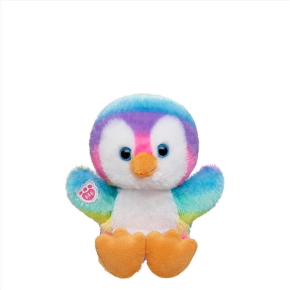 Build-A-Bear Workshop 9125173 Mini Beans Rainbow Penguin Plush Toy - Pack of 10