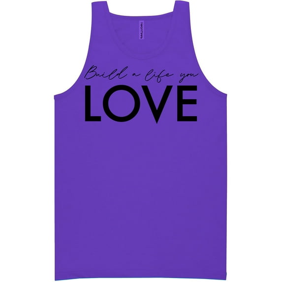 Build A Life You Love Neon Tank Top