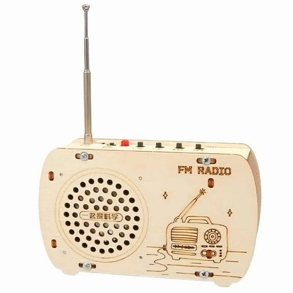 Build A Radio Kit Wood Radio Electronic Learning Set Interactive Building Toys Science Experiment Electronics Kits