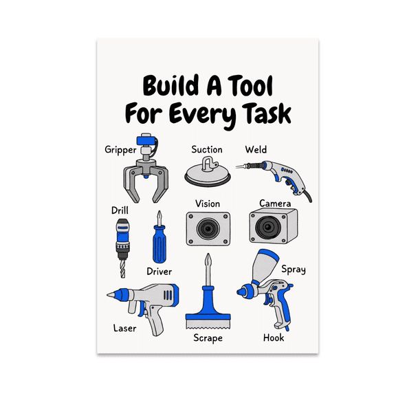 Build A Tool For Every Task - Maker Space Enthusiast - 13x19 Poster Print
