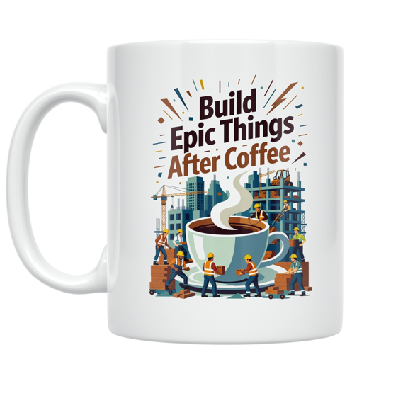 Build Epic Things After Coffee - Startup Community Builder - 11 oz Ceramic Coffee Mug