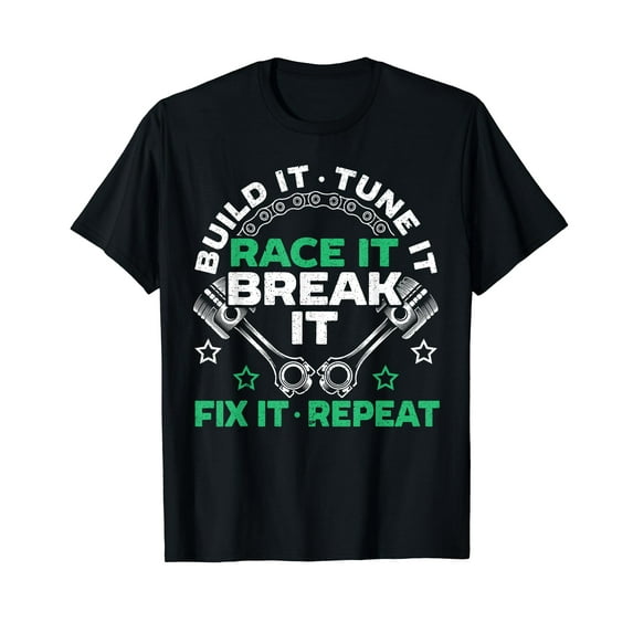 Build It Tune It Race It Break It Fix It Repeat Motorsport Men Vintage Mystery T-Shirt