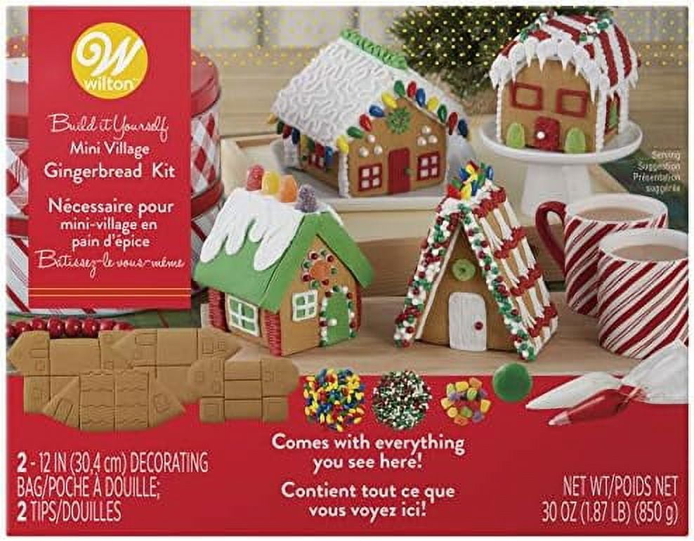 Build It Yourself Mini Village Gingerbread Decorating Kit
