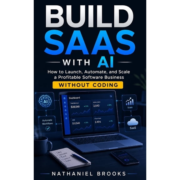 Build SaaS with AI: How to Launch, Automate, and Scale a Profitable Software Business Without Coding, (Paperback)