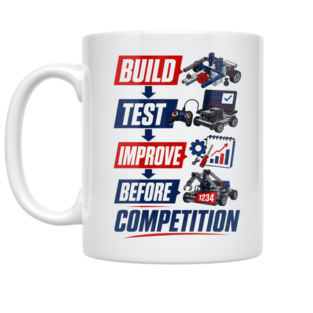 Build Test Improve Before Competition - Coding Enthusiast - 11 oz Ceramic Coffee Mug