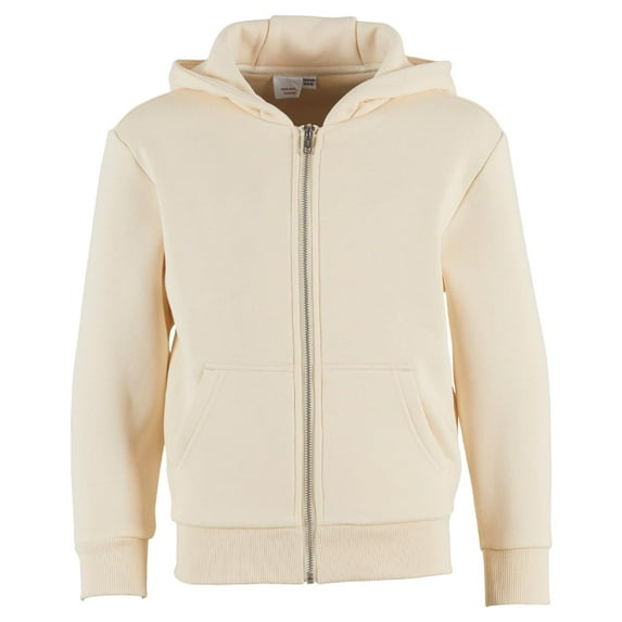 Build Your Brand Boys/Girls Fluffy Full Zip Hoodie