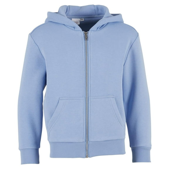 Build Your Brand Boys/Girls Fluffy Full Zip Hoodie