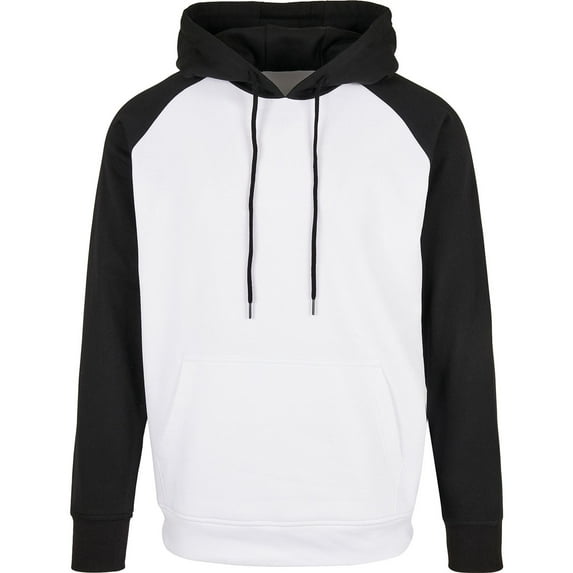 Build Your Brand Mens Basic Raglan Hoodie