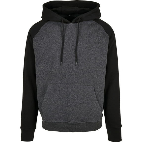 Build Your Brand Mens Basic Raglan Hoodie