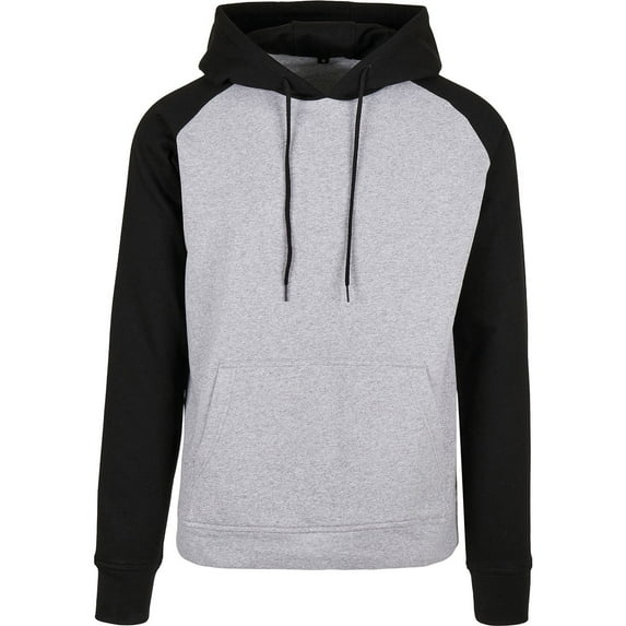 Build Your Brand Mens Basic Raglan Hoodie