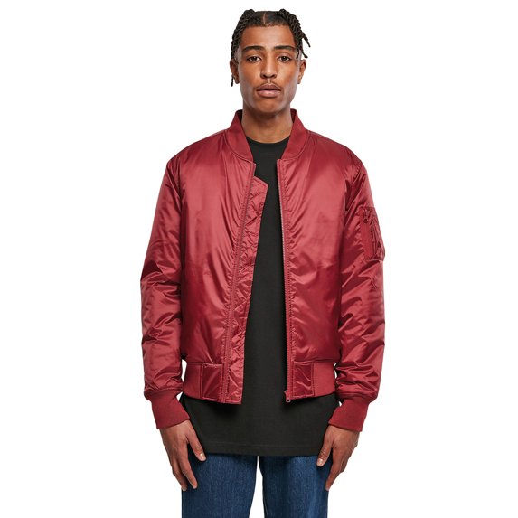Build Your Brand Mens Contrast Bomber Jacket