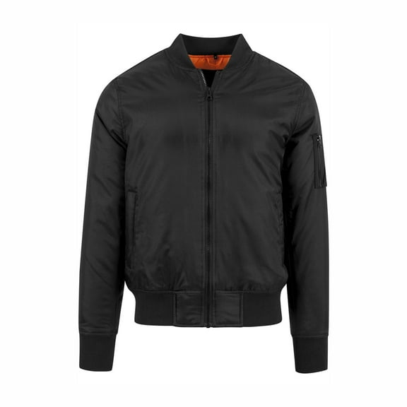 Build Your Brand Mens Contrast Bomber Jacket