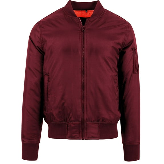 Build Your Brand Mens Contrast Bomber Jacket