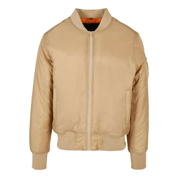 Build Your Brand Mens Contrast Bomber Jacket