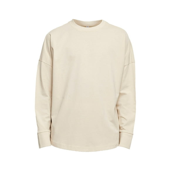 Build Your Brand Mens Cut-On Oversized Long-Sleeved T-Shirt