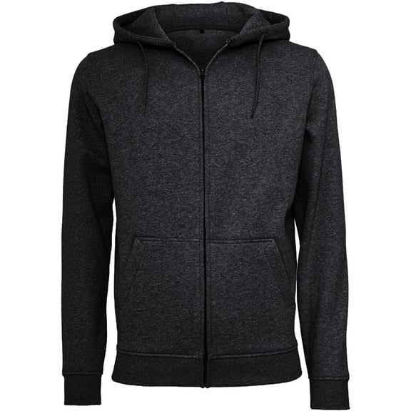 Build Your Brand Mens Heavy Zip Up Hoodie